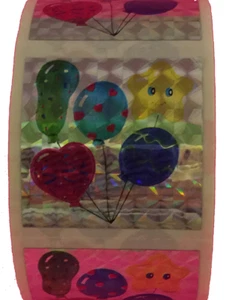 500 Ballonaufkleber in Rolle mit 100 Modulen (2"x 2"), jeder Aufkleber 0,75" RPZ6027 - Bild 1 von 6