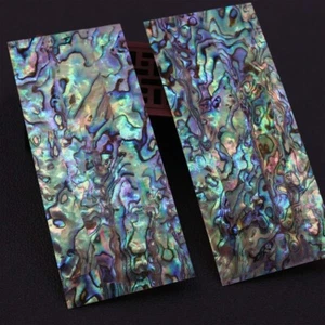 1 pieza de material de incrustación natural abulón cáscara en blanco verde/azul tamaño 120x50x0,3 mm hágalo usted mismo - Imagen 1 de 16