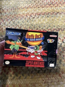 Daffy Duck The Marvin Missions SNES Super Nintendo Rare Complete In Box Manual - Picture 1 of 12