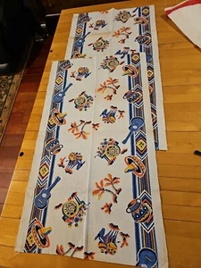 2 Vintage STARTEX Kitchen Tea Towel Donkey Flower Cart Sombrero Flaw Read - Picture 1 of 15