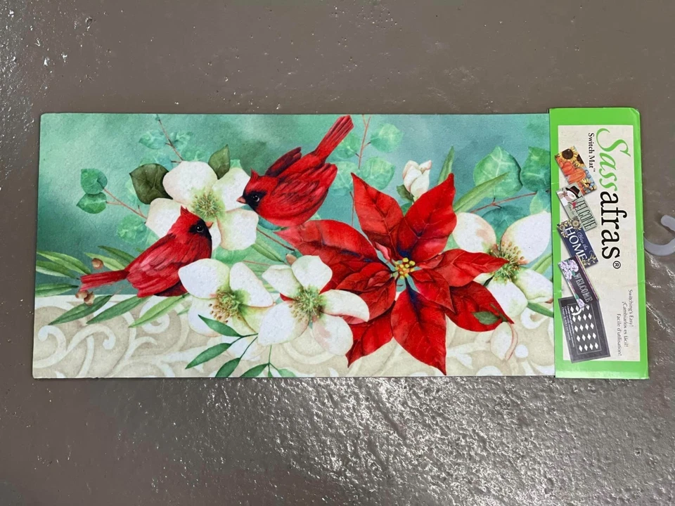 Christmas Floral Sassafras Switch Mat 22 x 10 - Image 1 of 1