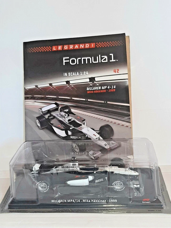 MCLAREN MP4/14 MIKA HAKKINEN 1999 CON FASCICOLO N.42 CENTAURIA SCALA 1/24 - Immagine 1 di 1