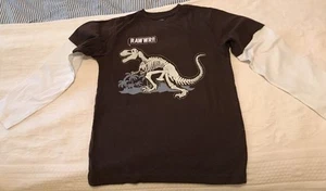 EUC Gymboree Boy Size 10 Long Sleeve Shirt RAWWR!! Dinosaur - Picture 1 of 3