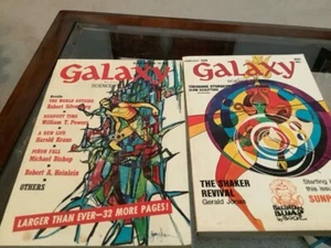 1970 GALAXY SCIENCE FICTION PULP MAGAZINE set of 9 Heinlein Bradbury - Picture 1 of 4