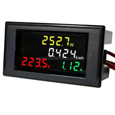 AC 80-300V 100A LCD Digital Voltmeter Ammeter Volt Amp Power KWh Panel Meter