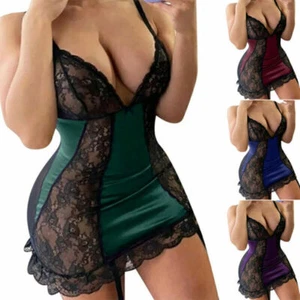 Women Lace Lingerie Babydoll Nightdress Underwear Sleepwear Nightwear Sexy New - Picture 1 of 15