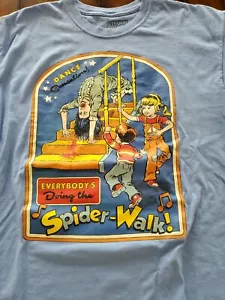 Steven Rhodes Mens Blue Everybody Doing The Spider Walk Graphic T Shirt Size XL - Picture 1 of 4
