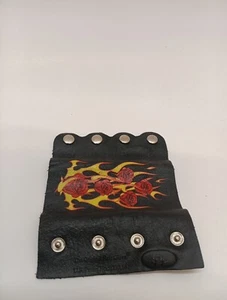 Guante de pelo original de cuero con cola de caballo a presión - Imagen 1 de 7