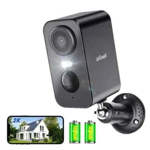 ieGeek Outdoor 2K Wireless Security Camera Home Battery WiFi CCTV System Siren - Picture 1 of 12