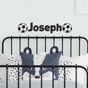 Personalised Bespoke Football Name Wall Sticker Decal Vinyl Kids Bedroom - Picture 1 of 5