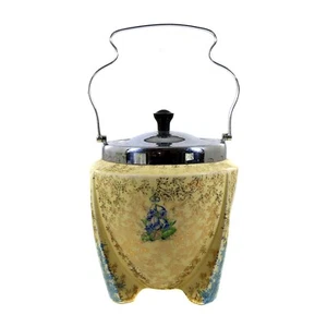 Scatola con coperchio per biscotti, Wilkinson Honeyglaze 1920-30 circa - Foto 1 di 5