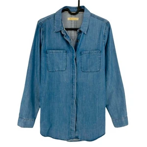 BARBOUR Blue Kelp Chambray Shirt Size EU 40 UK 12 US 10 - Picture 1 of 10