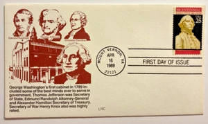 FDC First Day of Issue "George Washington's First Cabinet" Mt. Vernon, VA 25¢ - Picture 1 of 2