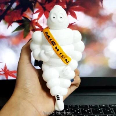 Tiny 5" MICHELIN MAN DOLL FIGURE BIbendum TIRE TRUCK Yellow Sash Collectibles - Image 1 of 4