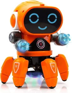 Intelligent Dancing Robot Toy with Lights and Music for Kids Ages 3-12, Orange - Picture 1 of 9