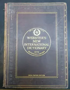 1914 WEBSTERS NEW INTERNATIONAL DICTIONARY MERRIAM INDIA PAPER EDITION BOOK - Bild 1 von 12