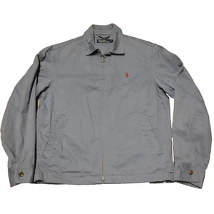 Vintage Polo Ralph Lauren Jacke Herren Gr. Medium verwaschen blau durchgehender Reißverschluss - Bild 1 von 11