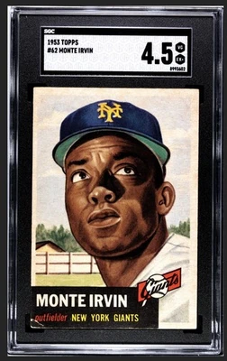 1953 Topps Monte Irvin SGC 4.5 (HOF)  #62 - Image 1 of 2