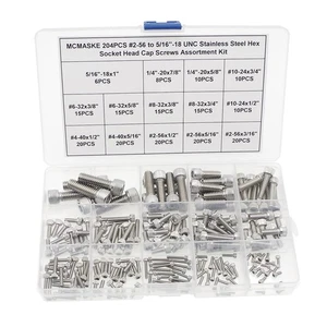 #2-56#4-40#6-32#8-32#10-24 1/4"-20 5/16"-18 UNC 304 Presa in acciaio inox He... - Foto 1 di 6