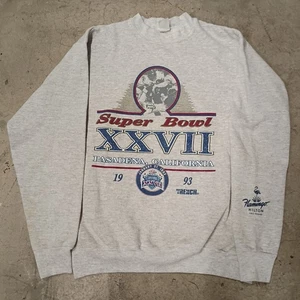 👾NFL Super Bowl XXVII 1993 Sweatshirt Cowboys Vs Bills Super Bowl Men's Medium - Foto 1 di 9