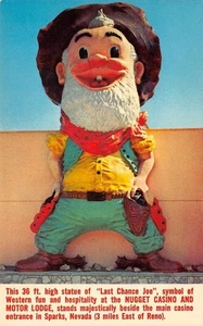 LAST CHANCE JOE Nugget Casino Sparks, NV Miner Statue c1950s Vintage Postcard - Picture 1 of 2