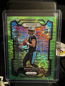2023 Panini Prizm Bryce Young Rookie Neon Green Pulsar Prizm SP 311 - Picture 1 of 2