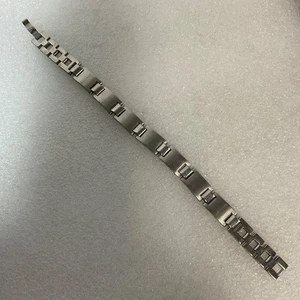 7.25in Magnetic Therapy Bracelet Stainless Steel Link 34.45g Missing Magnets - Picture 1 of 12