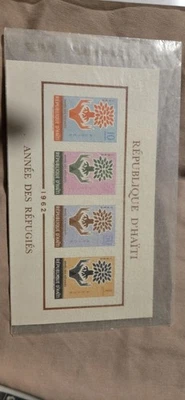 HAITI WORLD YEAR OF THE REFUGEE 1959-1960 SOUVENIR SHEET MNH - Image 1 of 2