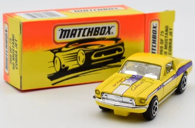 Matchbox Superfast #69 Ford Mustang Cobra Jet 1968 giallo. Prodotto in... - Immagine 1 di 4