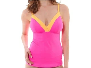 Freya Virtue Tankini Top 34D Non Wired Padded Bright Pink Orange 3877 New🏷️ - Picture 1 of 2