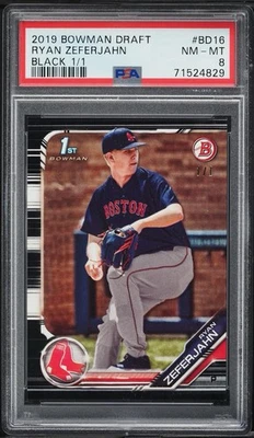 2019 Bowman Draft 1/1 Ryan Zeferjahn Rookie RC Black 1st Bowman Angels PSA 8 - Image 1 of 2