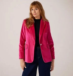 Helene Berman Velvet Blazer with Crystal Button. Cerise Size 16 BNWT RRP £155 - Picture 1 of 5