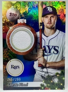 Curtis Mead PR-CME 2025 Topps Holiday Game Used Relic /299 Christmas Devil Rays - Picture 1 of 8