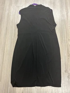 Jaclyn Smith Damen Kleid XXL Schwarz Poly Blend Ärmellos - Bild 1 von 3