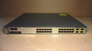Cisco WS-C3750G-24TS-S1U V03 Gigabit Switch 24-Port 10/100/1000 + 4x SFP + EARS - Afbeelding 1 van 3
