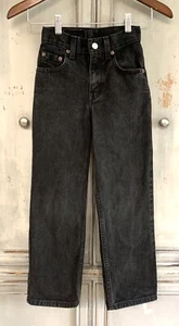Levi’s 550 Vtg. Boys Relaxed Fit Charcoal Grey Black Jeans Sz 9 Slim 20.5x22 - Picture 1 of 9