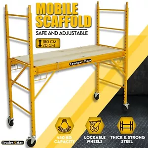450kg Mobile Scaffold High Work Safety Platform Scaffolding Portable Ladder FS - Picture 1 of 11