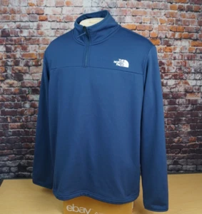 The North Face Fleece Pullover Sweatshirt Lightweight Stretch Blue Mens L Large - Picture 1 of 8