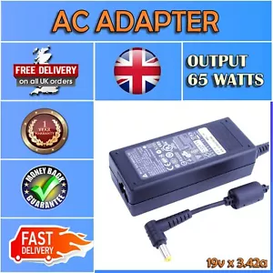 65W (19V, 3.42A) REPLACEMENT POWER ADAPTOR FOR ACER TRAVELMATE 343TV - Picture 1 of 6