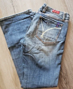 Vigoss Studio size 30 Adriana Flare Stretch medium wash distressed flare jeans - Picture 1 of 5
