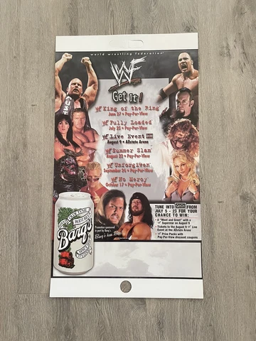 WWF Chicago 1999 Event poster 18x32” Steve Austin Rock Chyna Undertaker Mankind Cover