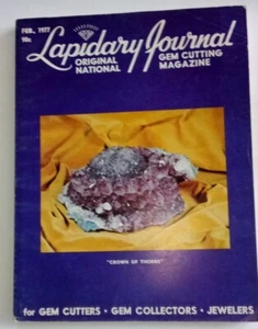 Vintage Lapidary Journal Edelsteinschneiden Magazin Februar 1977 Dornenkrone - Bild 1 von 1
