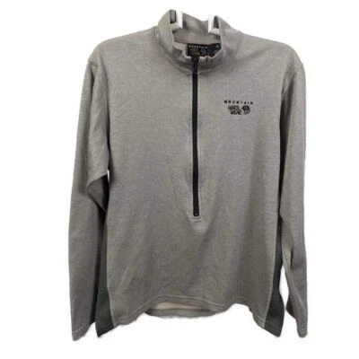 Mountain Hardwear Men's Tan Half Zip Long Sleeve Pullover Sweater- Size Medium - Image 1 of 4