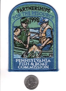 1998 PENNSYLVANIA FISH & BOAT COMMISSION PARTNERSHIPS PATCH MICHIGAN DEER-PATCH - Picture 1 of 1