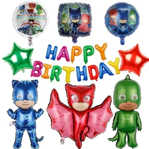 PJ Masks Balloons Happy birthday KIDS banner Foil balloon party set decor AU - Picture 1 of 5