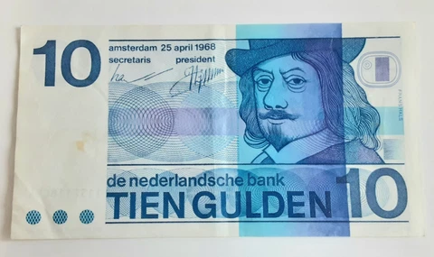 NETHERLANDS  10 GULDEN 1968   P- 91 Cover
