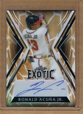 2023 Leaf Exotic RONALD ACUNA Prismatic Giraffe Auto #d 4/5 Mint Atlanta Braves