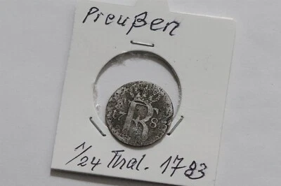 🧭 🇩🇪 GERMANY PRUSSIA 1/24 THALER 1783 A B68 #182 - Image 1 of 3