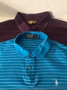 Lot of 2 Polo Shirts Ralph Lauren and Gold Label Men's Size M - Picture 1 of 9
