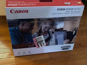 Canon Printer PIXMA TS3520 White Wireless All-In-One Inkjet Copier Scanner USB - Picture 1 of 12